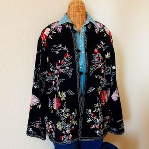 Boston Proper Wool Embroidered Jacket